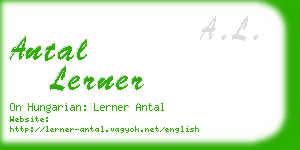 antal lerner business card